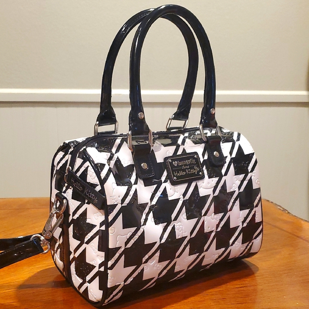 Loungefly Hello Kitty Houndstooth Satchel